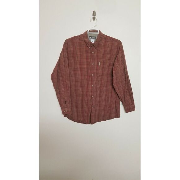 Columbia Mens Shirt Size XL‎ Button Front Long Sleeve Brown - Picture 2 of 7